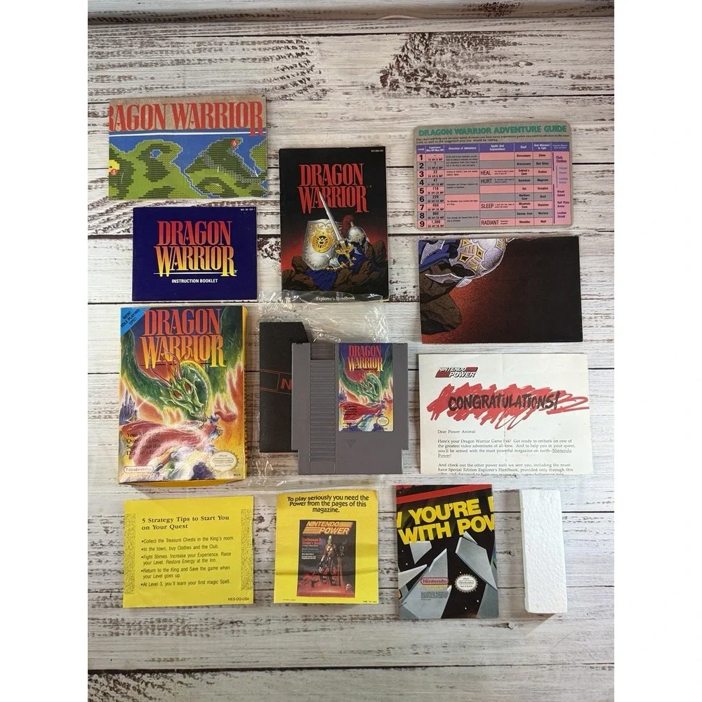 Oval Seal Dragon Warrior Complete In Box Nintendo NES Maps Charts Factory MINT